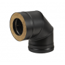 Сэндвич-колено BLACK (AISI 430/0,8мм) 90* 3 секции 120х200д